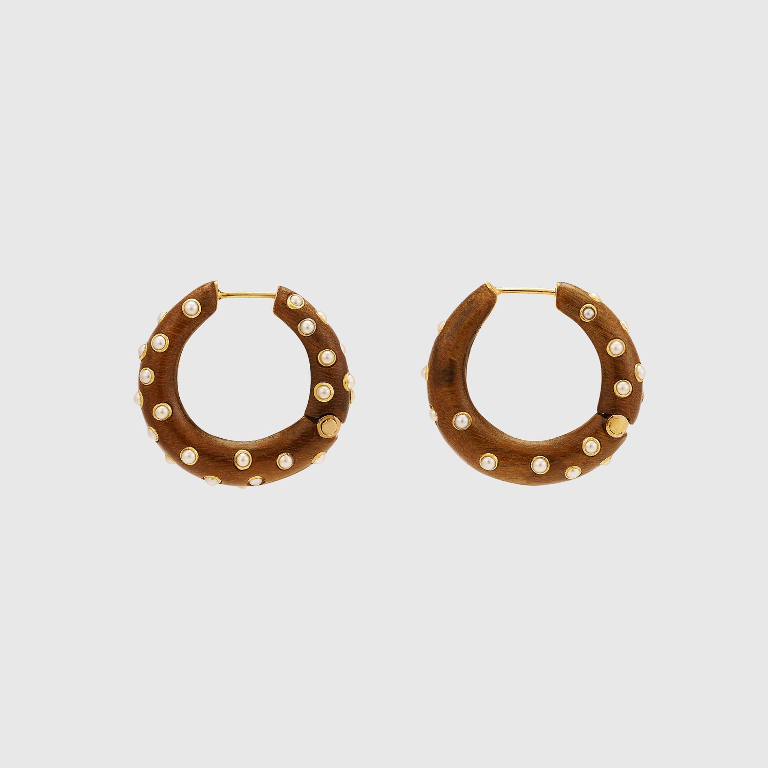 Pearl Oak Wood Hoops