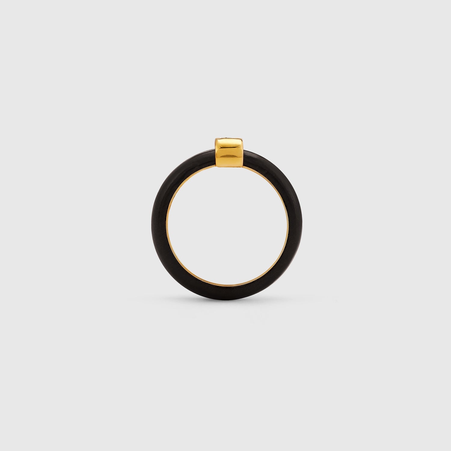 Double Black Wood Ring