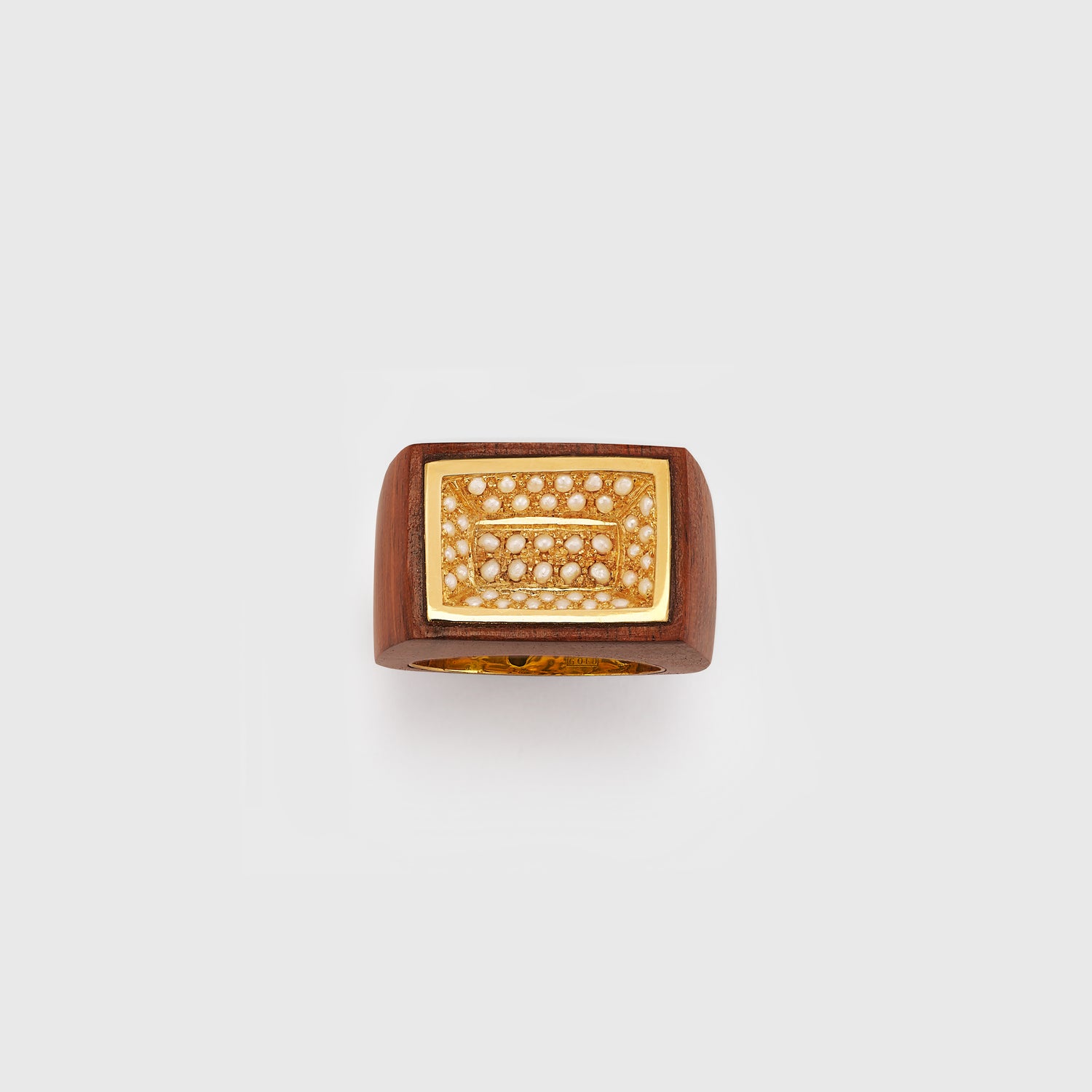 Pearl Pool Snake Wood Ring