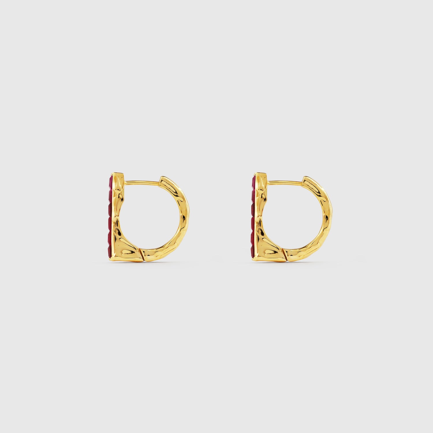 Ruby Track Earrings
