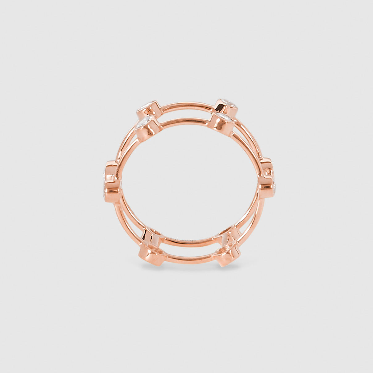 Mini Rose Cut Cage Ring