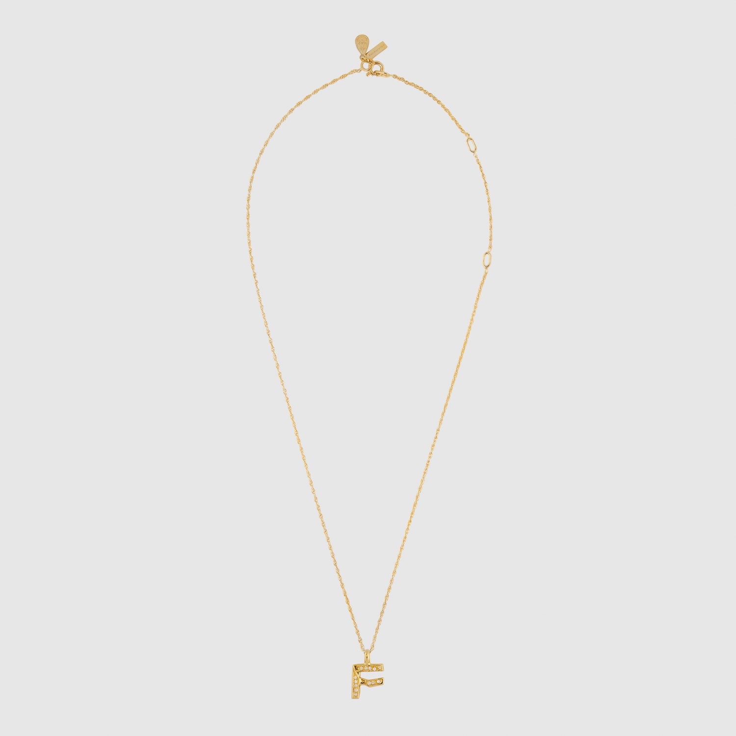 Diamond F Necklace