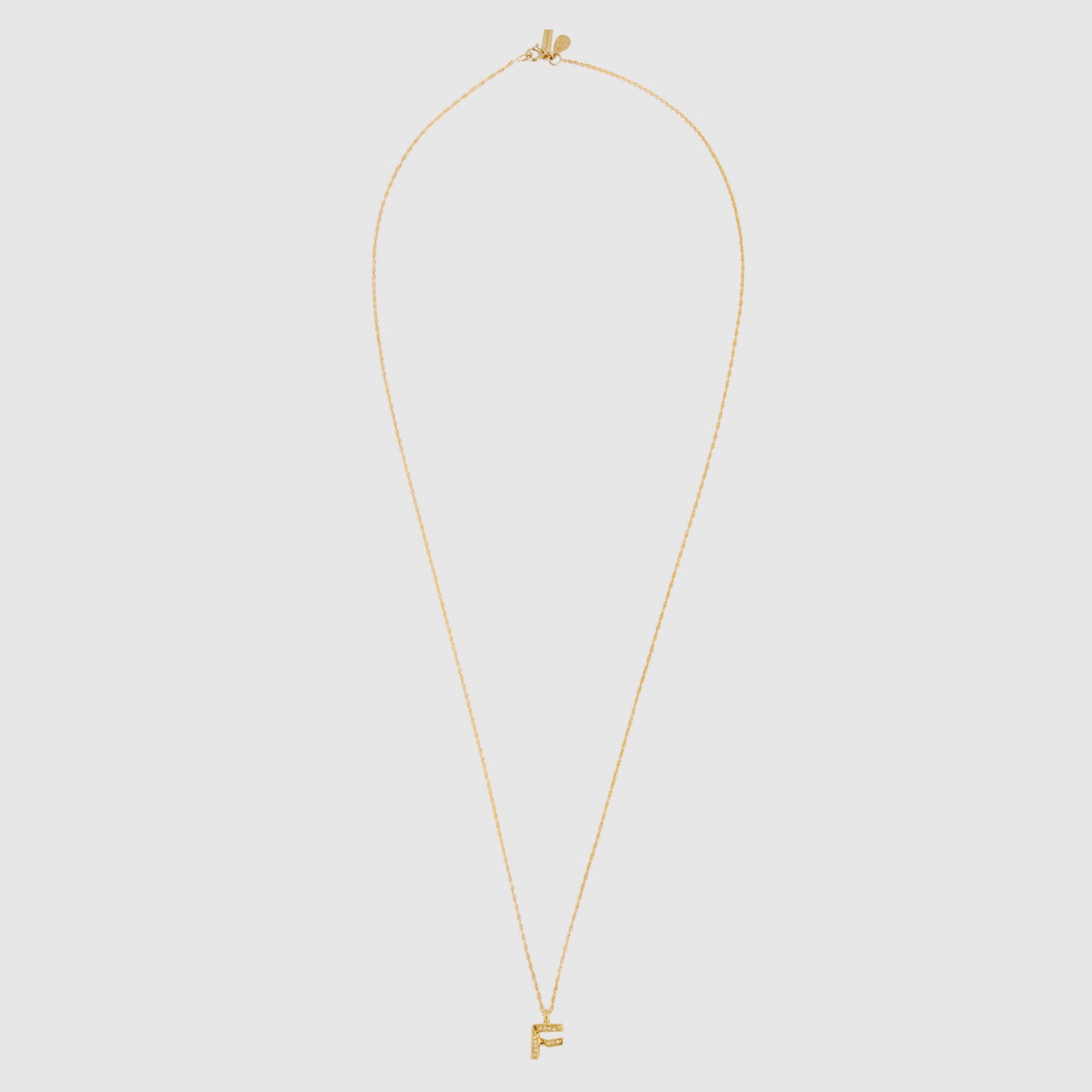 Diamond F Necklace