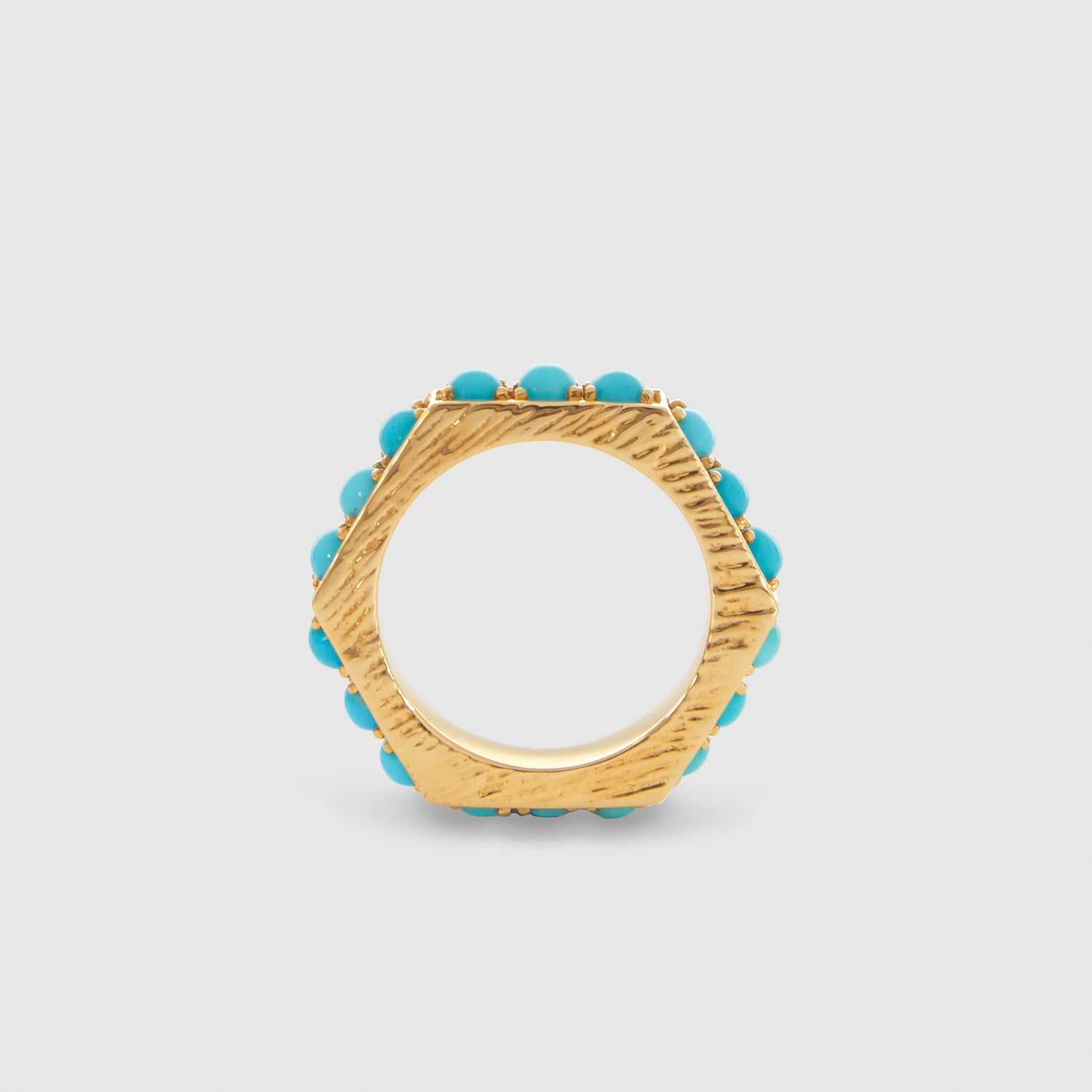 Blue Hexagon II Ring