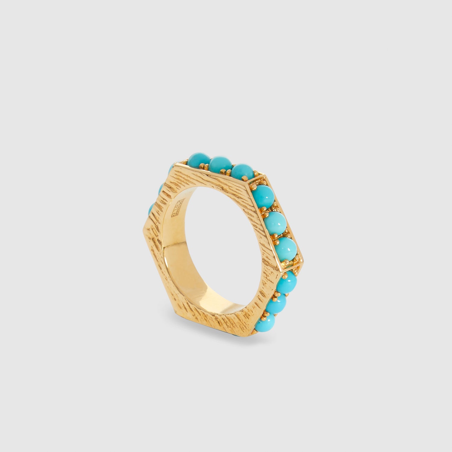 Blue Hexagon II Ring