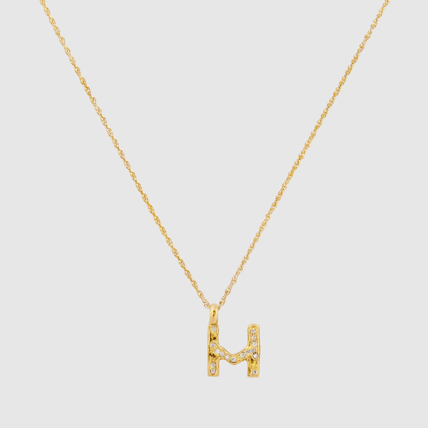 Diamond H Necklace
