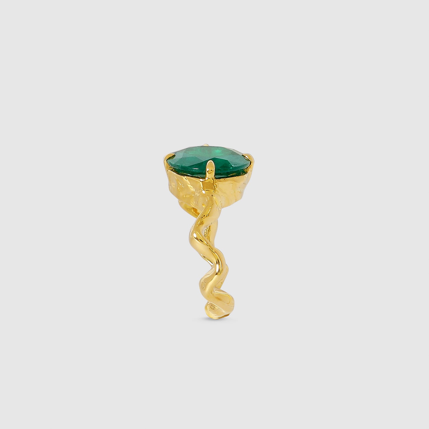 Round Emerald Paysage Ring