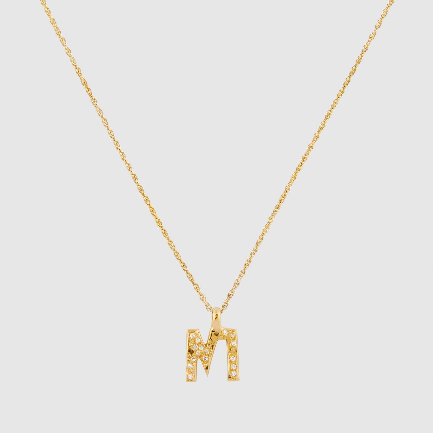 Diamond M Necklace