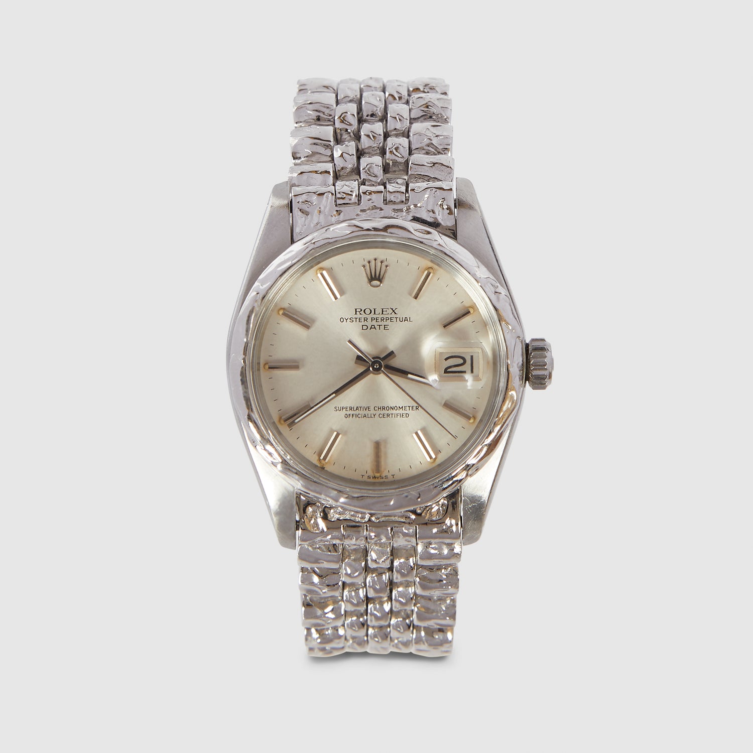Customised Vintage Rolex Oyster Perpetual Date Watch