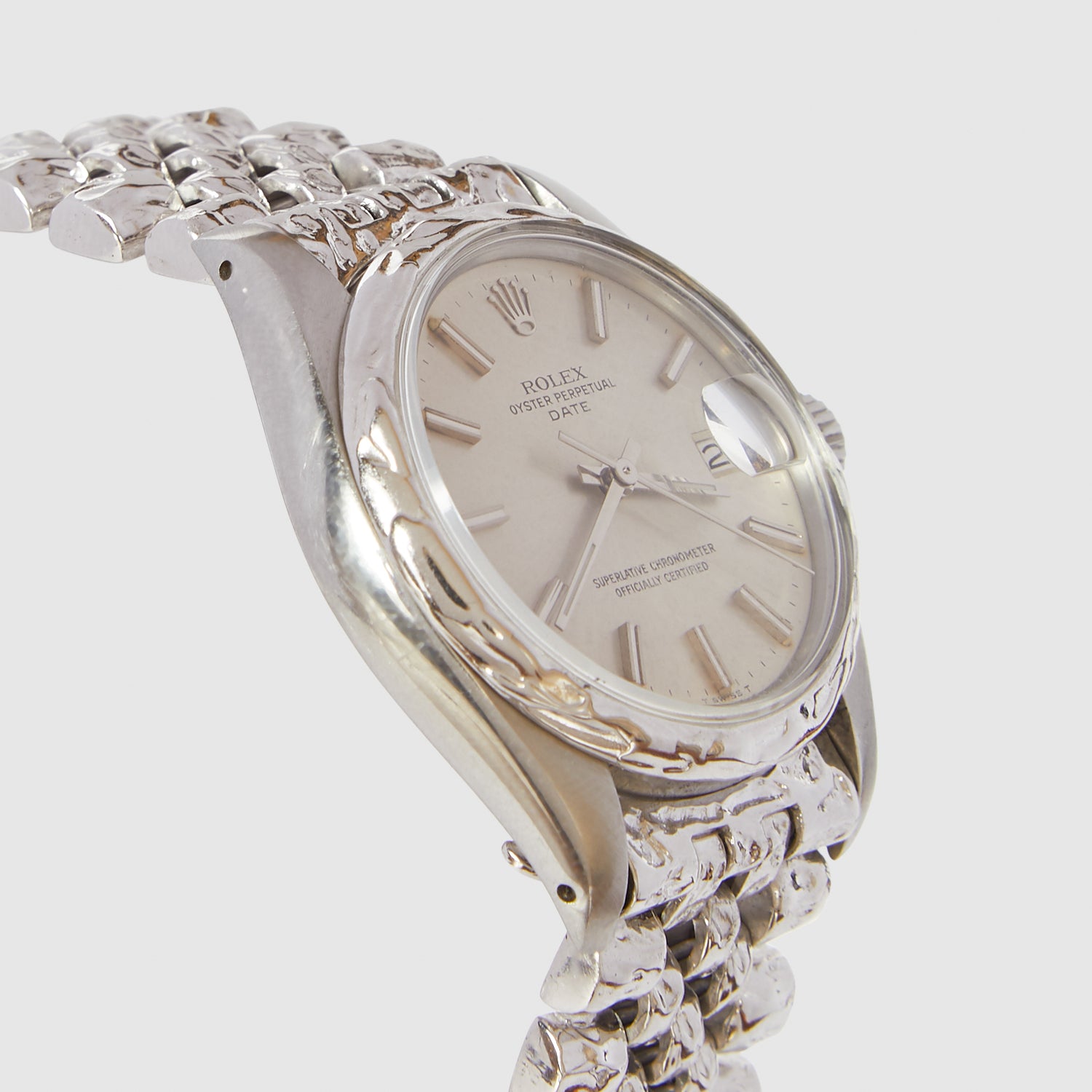 Customised Vintage Rolex Oyster Perpetual Date Watch