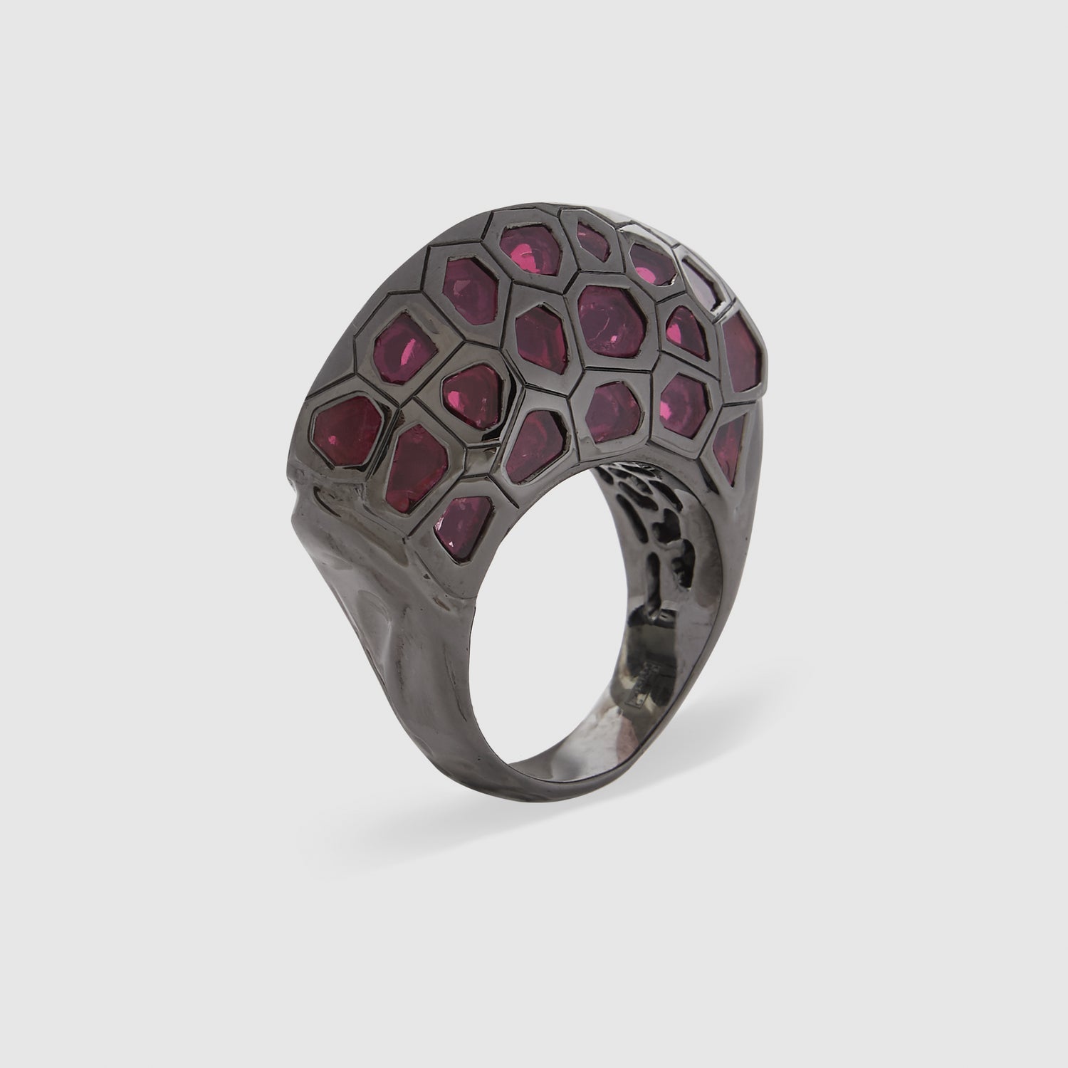 Spinel Polki Lip Ring